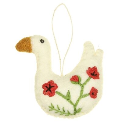 Sjaal met Verhaal Felt Hanger Gans Wildflower assorti