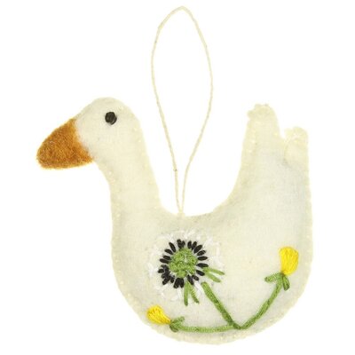 Sjaal met Verhaal Felt Hanger Gans Wildflower assorti