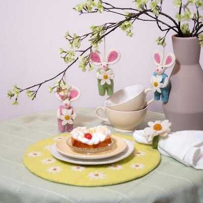 Sjaal met Verhaal Felt Hanger Haasje met Margriet assorti