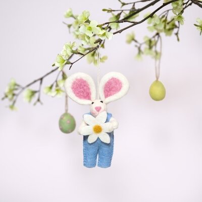 Sjaal met Verhaal Felt Hanger Haasje met Margriet assorti