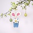 Felt Hanger Haasje met Margriet assorti