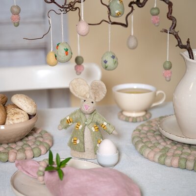 Sjaal met Verhaal Felt Egg Warmer Funny Bunny assorti