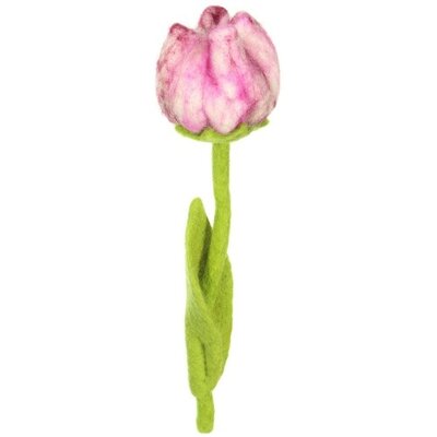 Sjaal met Verhaal Felt Flower Tulp Soft Colors assorti