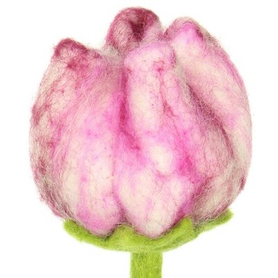 Sjaal met Verhaal Felt Flower Tulp Soft Colors assorti