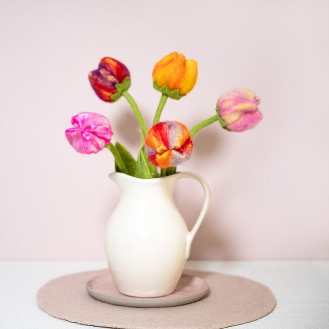 Felt Flower Tulp assorti