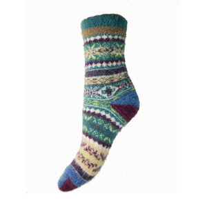 Joya Socken Wollmix Patterned green