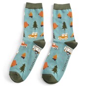 Miss Sparrow Männer-Socken Bamboo Camping duck egg