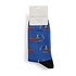 Miss Sparrow Männer-Socken Bamboo Gone Fishing blue