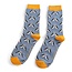 Mens Socks Bamboo Kissing Puffins denim