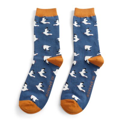 Miss Sparrow Männer-Socken Bamboo Seagulls navy