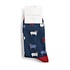 Miss Sparrow Mens Socks Bamboo Sheep Family navy