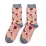 Socken Bamboo Botany Study dusky pink