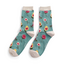 Socks Bamboo Botany Study teal
