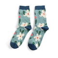 Miss Sparrow Socken Bamboo Falling Daisies duck egg