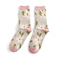 Miss Sparrow Socks Bamboo Falling Daisies silver