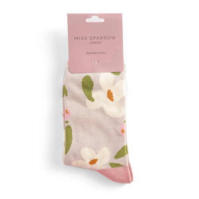 Socken Bamboo Falling Daisies silver
