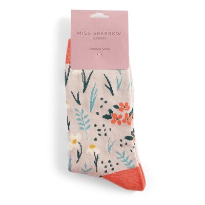 Miss Sparrow Socks Bamboo Meadow silver