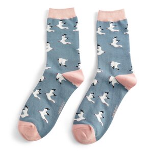 Miss Sparrow Socks Bamboo Seagulls denim