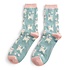 Miss Sparrow Socks Bamboo Sleepy Cats duck egg