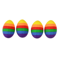 Rex London Erasers Rainbow Eggs Set of 4