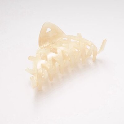 Red Cuckoo Hair Claw Clip Netting cream