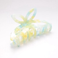 Red Cuckoo Hair Claw Clip Butterfly blue/yellow