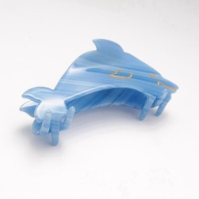 Red Cuckoo Hair Claw Clip Dolphin