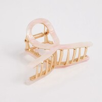 Red Cuckoo Hair Claw Clip Twist pink