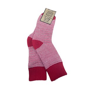 Jess & Lou Socks Ribbed Stripes red