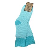 Jess & Lou Socks Ribbed Stripes teal