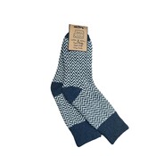 Jess & Lou Socks Ribbed Herringbone navy