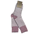 Jess & Lou Socks Ribbed Herringbone pink