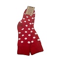 Jess & Lou Socks Ribbed Spot red