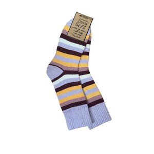 Jess & Lou Socken Ribbed Bold Stripes lilac