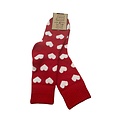 Jess & Lou Socks Ribbed Happy Hearts red