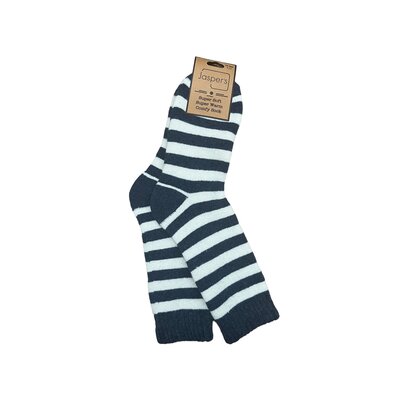 Jess & Lou Men's Socks Super Soft Stripes navy