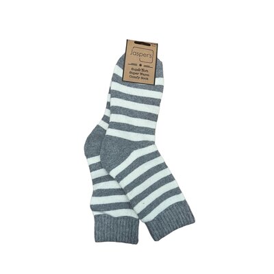 Jess & Lou Männer-Socken Super Soft Stripes grey