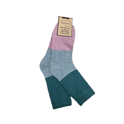 Jess & Lou Men's Socks Super Soft Colour Blocks green