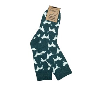 Jess & Lou Men's Socks Super Soft Dogs green
