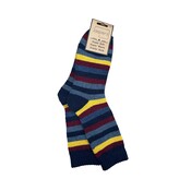 Jess & Lou Men's Socks Super Soft Bold Stripes navy