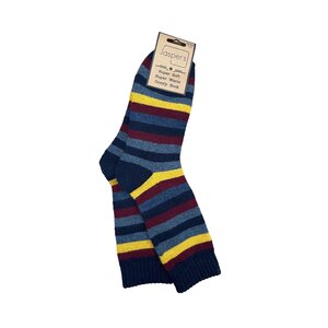 Jess & Lou Men's Socks Super Soft Bold Stripes navy