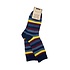 Jess & Lou Men's Socks Super Soft Bold Stripes navy