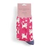 Miss Sparrow Socks Bamboo Sleepy Cats hot pink