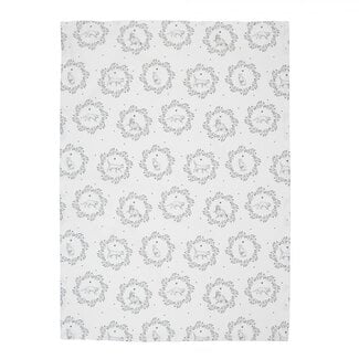 Clayre & Eef Tea towel Cat white/grey