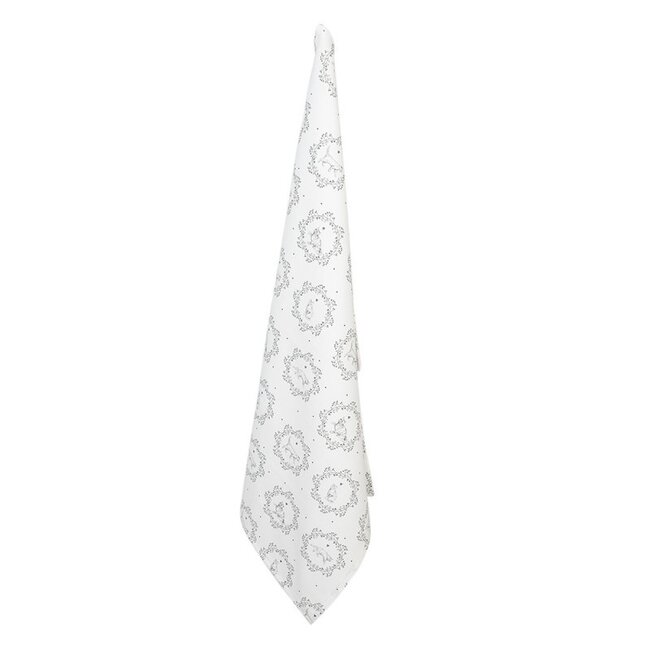 Tea towel Cat white/grey