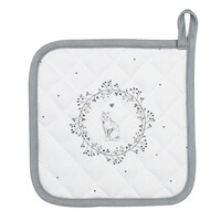 Clayre & Eef Potholder Cat white/grey