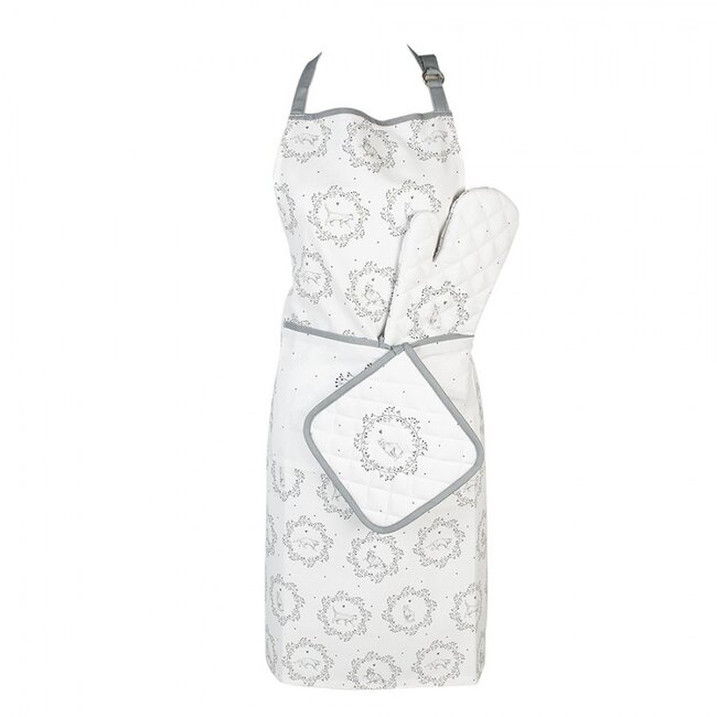 Geschirrtuch Cat white/grey