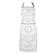 Clayre & Eef Kitchen apron Cat white/grey