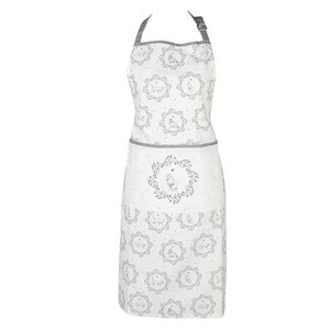 Clayre & Eef Kitchen apron Cat white/grey