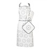 Clayre & Eef Kitchen apron Dog white/grey